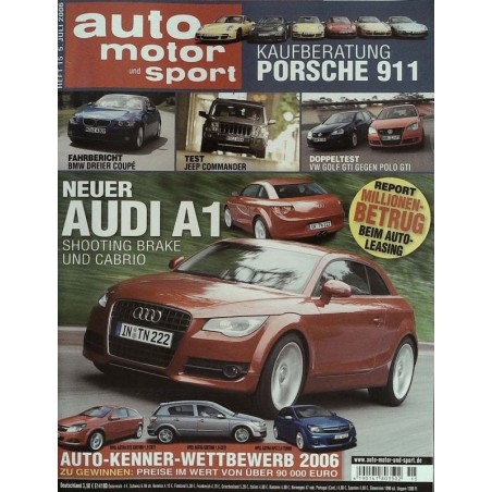 auto motor & sport Heft 15 / 5 Juli 2006 - Neuer Audi A1