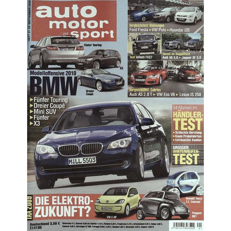 auto motor & sport Heft 21 / 24 September 2009 - Modelloffensive BMW