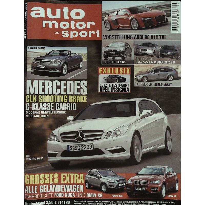 auto motor & sport Heft 9 / 10 April 2008 - Mercedes CLK