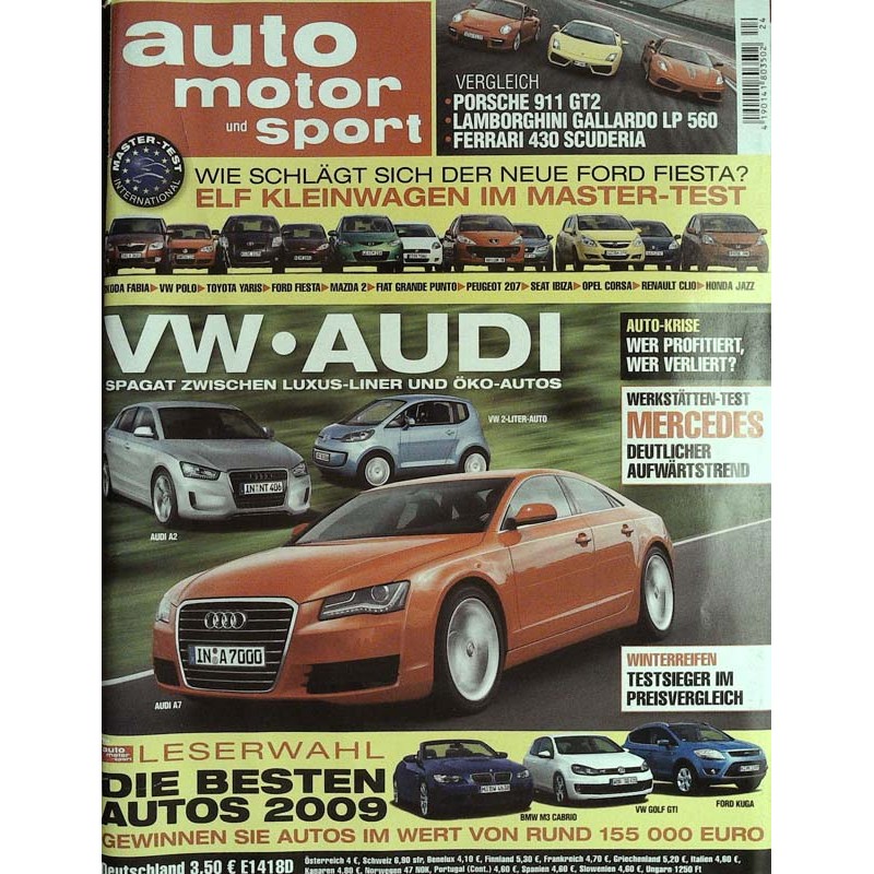 auto motor & sport Heft 24 / 6 November 2008 - VW und Audi