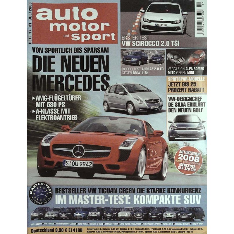 auto motor & sport Heft 17 / 31 Juli 2008 - Die neuen Mercedes