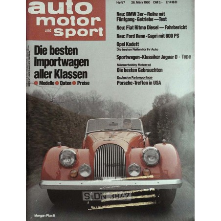 auto motor & sport Heft 7 / 26 März 1980 - Morgan Plus 8