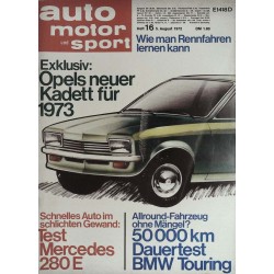 auto motor & sport Heft 16 / 5 August 1972 - Opels Kadett