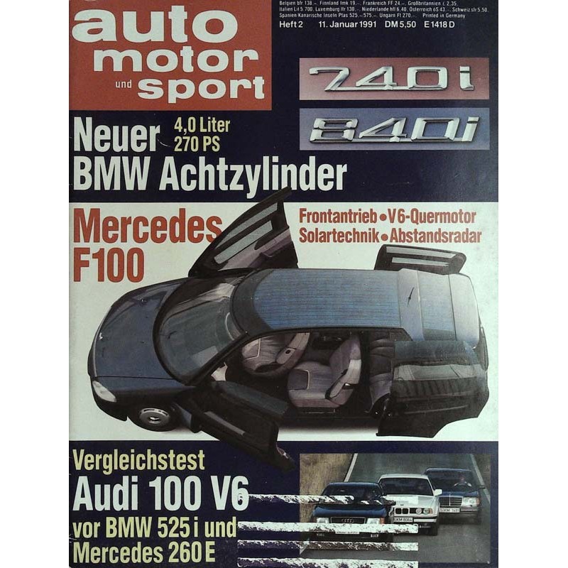 auto motor & sport Heft 2 / 11 Januar 1991 - Mercedes F100