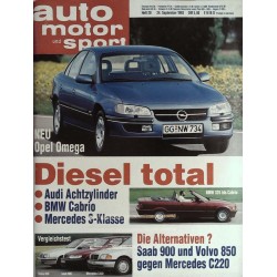 auto motor & sport Heft 20 / 24 September 1993 - Neu Opel Omega