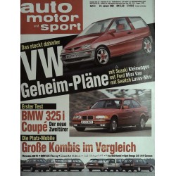 auto motor & sport Heft 3 / 24 Januar 1992 - VW Geheim Pläne