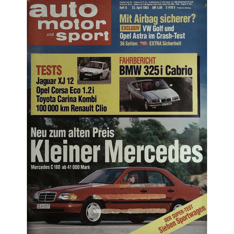 auto motor & sport Heft 9 / 23 April 1993 - Kleiner Mercedes