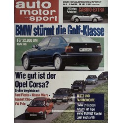 auto motor & sport Heft 8 / 8 April 1993 - BMW stürmt die Golf Klasse