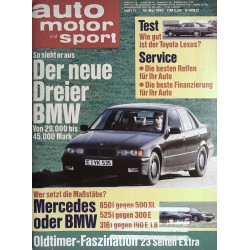 auto motor & sport Heft 11 / 18 Mai 1990 - Der neue Dreier BMW