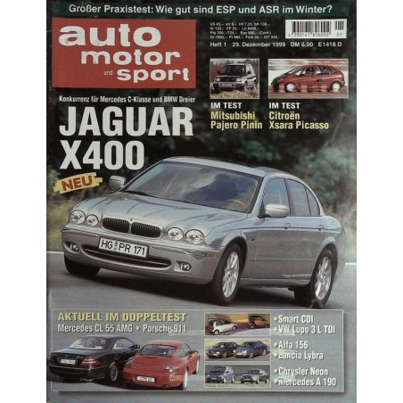 auto motor & sport Heft 1 / 29 Dezember 1999 - Jaguar X400