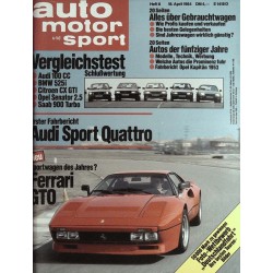 auto motor & sport Heft 8 / 18 April 1984 - Ferrari GTO