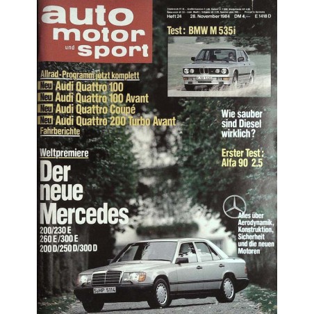 auto motor & sport Heft 24 / 28 November 1984 - Der Mercedes