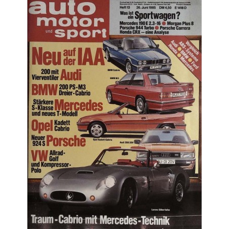 auto motor & sport Heft 13 / 26 Juni 1985 - Neu auf der IAA