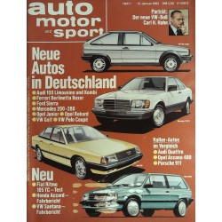 auto motor & sport Heft 11 / 13 Januar 1982 - Neue Autos in Deutschland