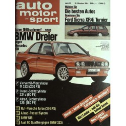 auto motor & sport Heft 22 / 31 Oktober 1984 - BMW Dreier