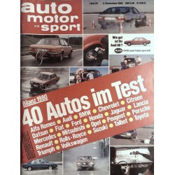 auto motor & sport Heft 25 / 3 Dezember 1980 - 40 Autos im Test