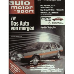 auto motor & sport Heft 23 / 5 November 1980 - VW Forschungsauto