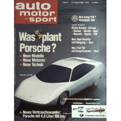 auto motor & sport Heft 17 / 13 August 1980 - Was plant Porsche?