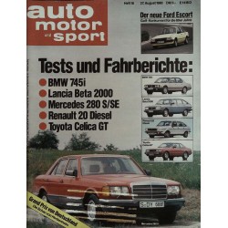 auto motor & sport Heft 18 / 27 August 1980 - Test und Fahrberichte