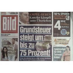 Bild Zeitung Dienstag, 5 November 2024 - Grundsteuer steigt um...