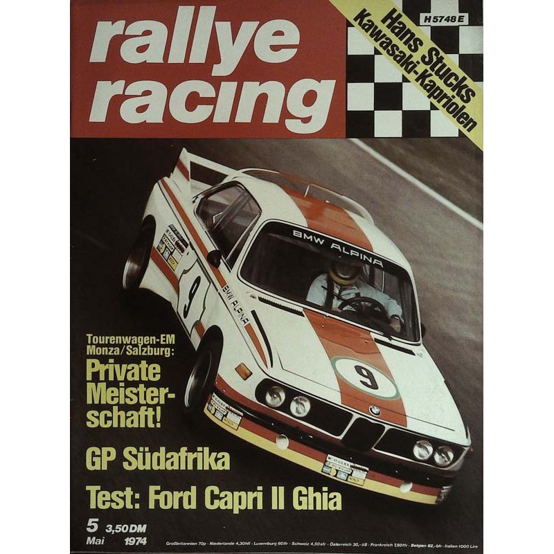 Rallye Racing Magazin 5 / Mai 1974 - Private Meisterschaft