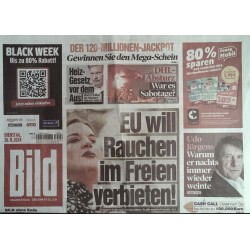 Bild Zeitung Dienstag, 26 November 2024 - EU Rauchen verbieten!