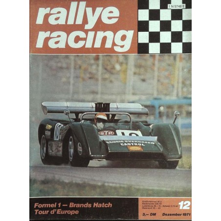 Rallye Racing Magazin 12 / Dezember 1971 - Formel 1 Brands Hatch