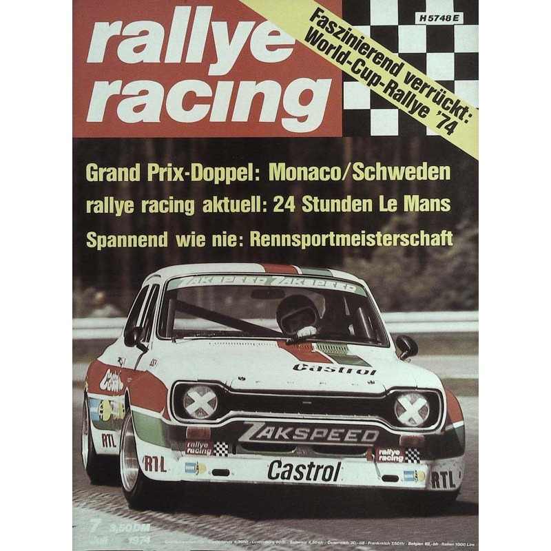 Rallye Racing Magazin 7 / Juli 1974 - Rennsportmeisterschaft