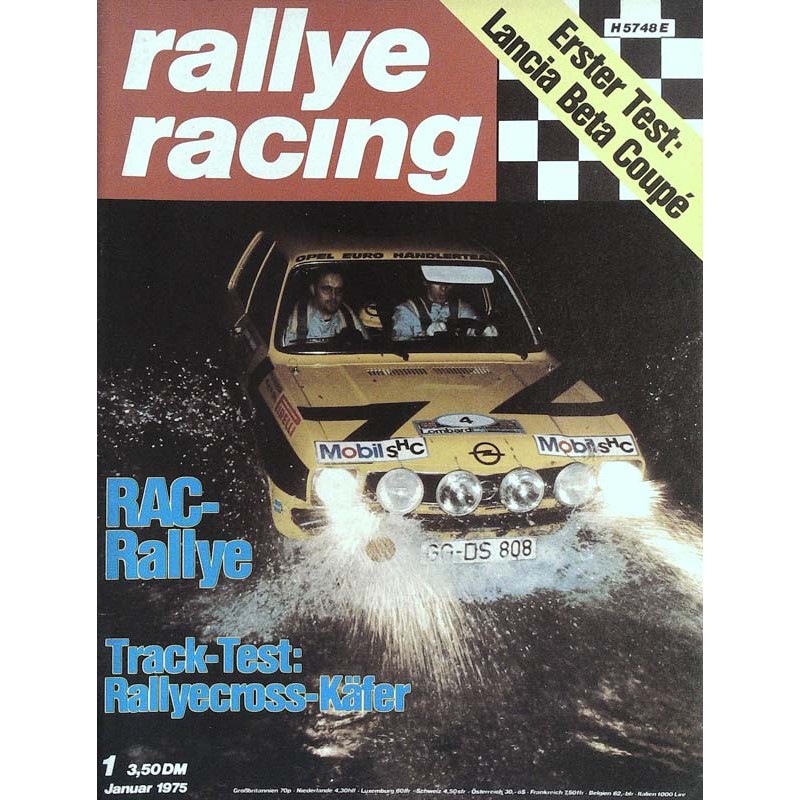 Rallye Racing Magazin 1 / Januar 1975 - Rac Rallye