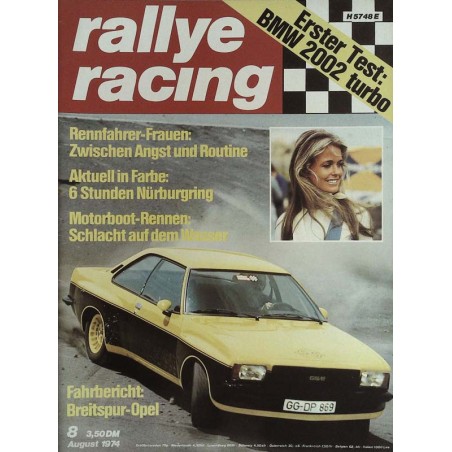 Rallye Racing Magazin 8 / August 1974 - Breitspur Opel