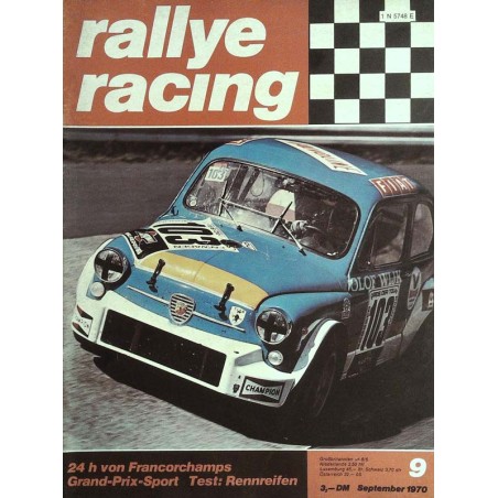 Rallye Racing Magazin 9 / September 1970 - Fiat Abarth