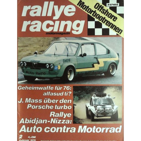 Rallye Racing Magazin 2 / Februar 1976 - Geheimwaffe Alfasud ti?