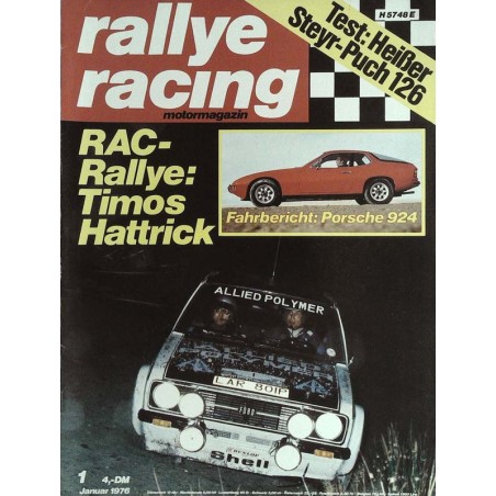 Rallye Racing Magazin 1 / Januar 1976 - Timos Hattrick