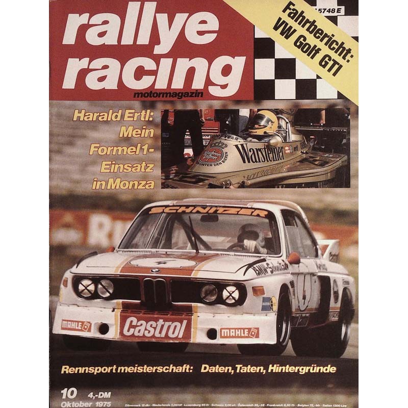 Rallye Racing Magazin 10 / Oktober 1975 - Schnitzer BMW