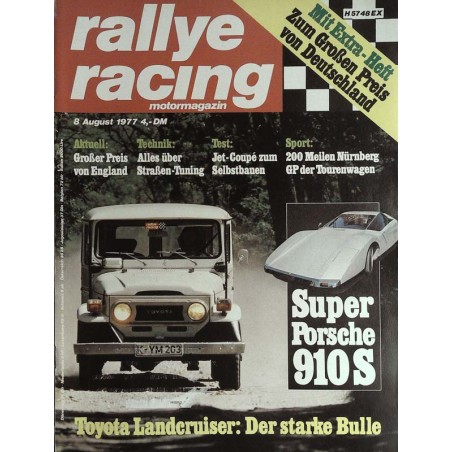 Rallye Racing Magazin 8 / August 1977 - Toyota Landcruiser