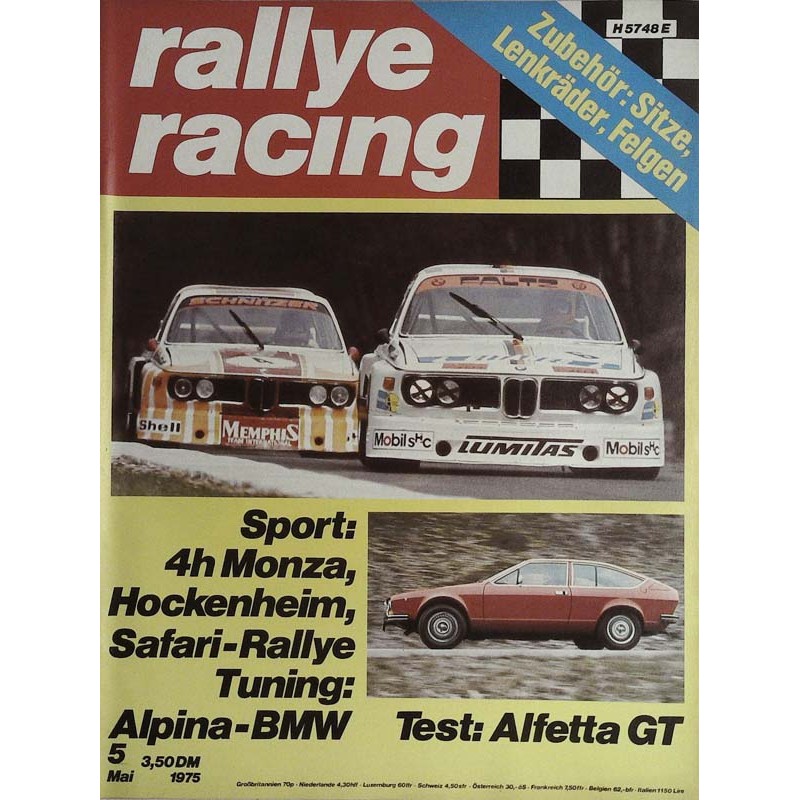 Rallye Racing Magazin 5 / Mai 1975 - 4 Stunden Monza