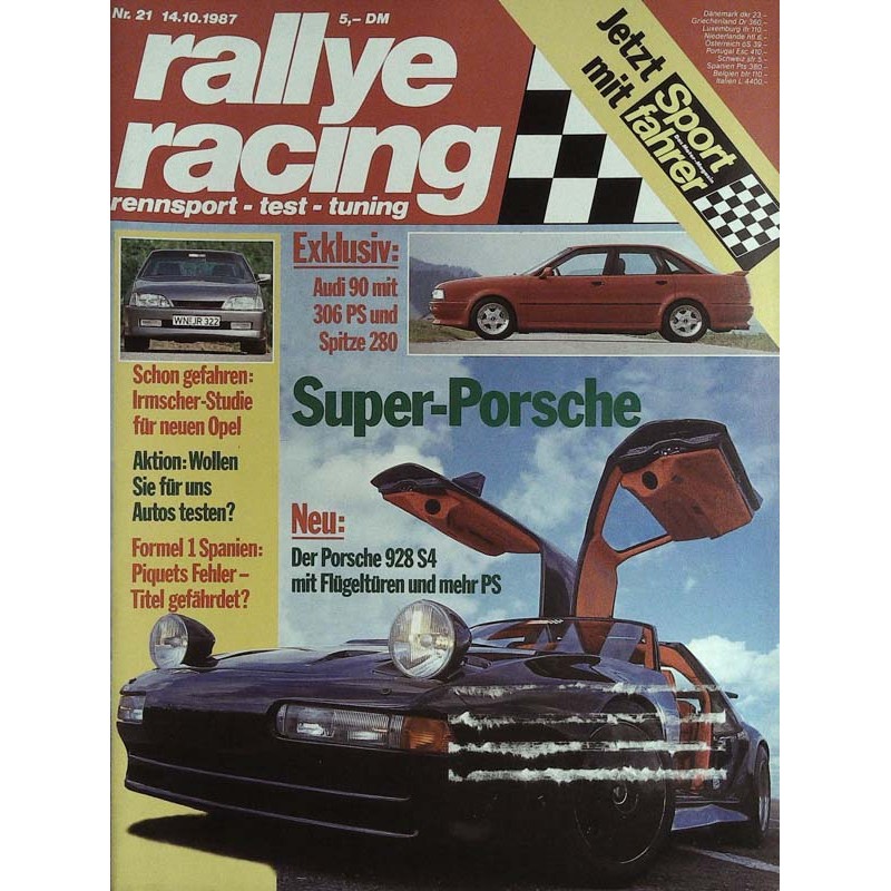 Rallye Racing Magazin 21 / 14 Oktober 1987 - Super Porsche