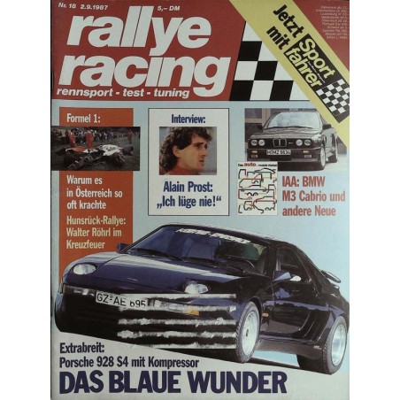 Rallye Racing Magazin 18 / 2 September 1987 - Porsche 928 S4