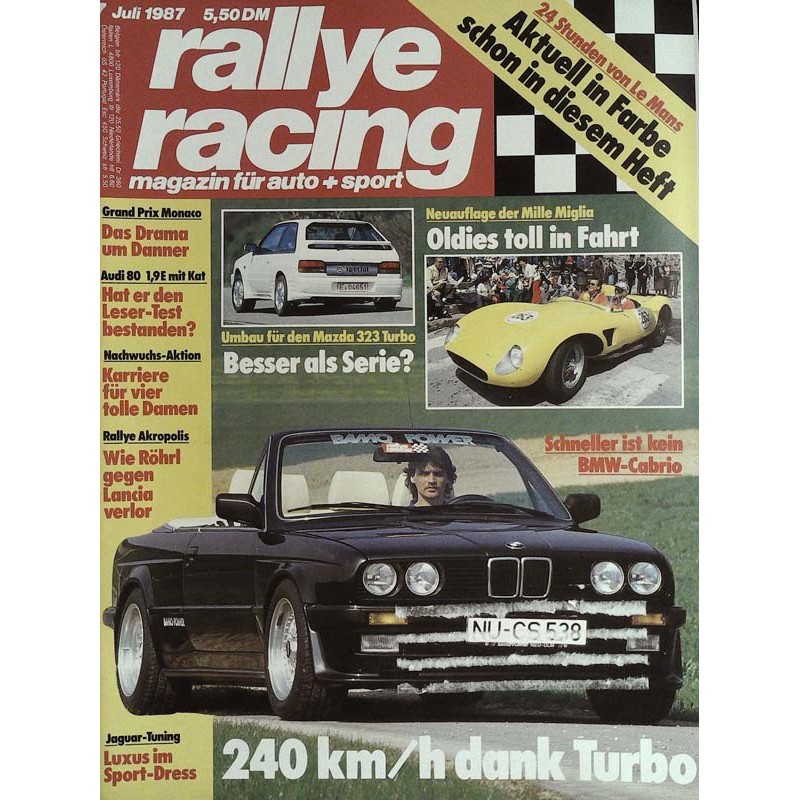 Rallye Racing Magazin 7 / Juli 1987 - BMW Cabrio