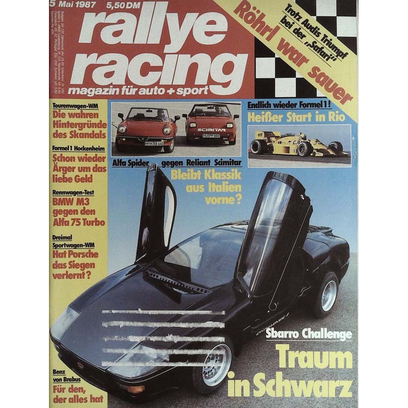 Rallye Racing Magazin 5 / Mai 1987 - Sbarro Challenge