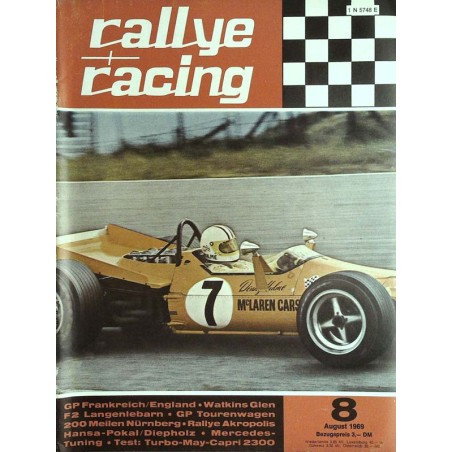 Rallye Racing Magazin 8 / August 1969 - Denis Hulme im McLaren F1