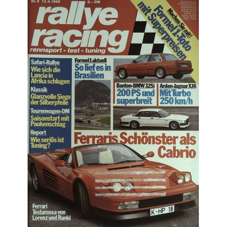 Rallye Racing Magazin 8 / 13 April 1988 - Ferrari Testarossa