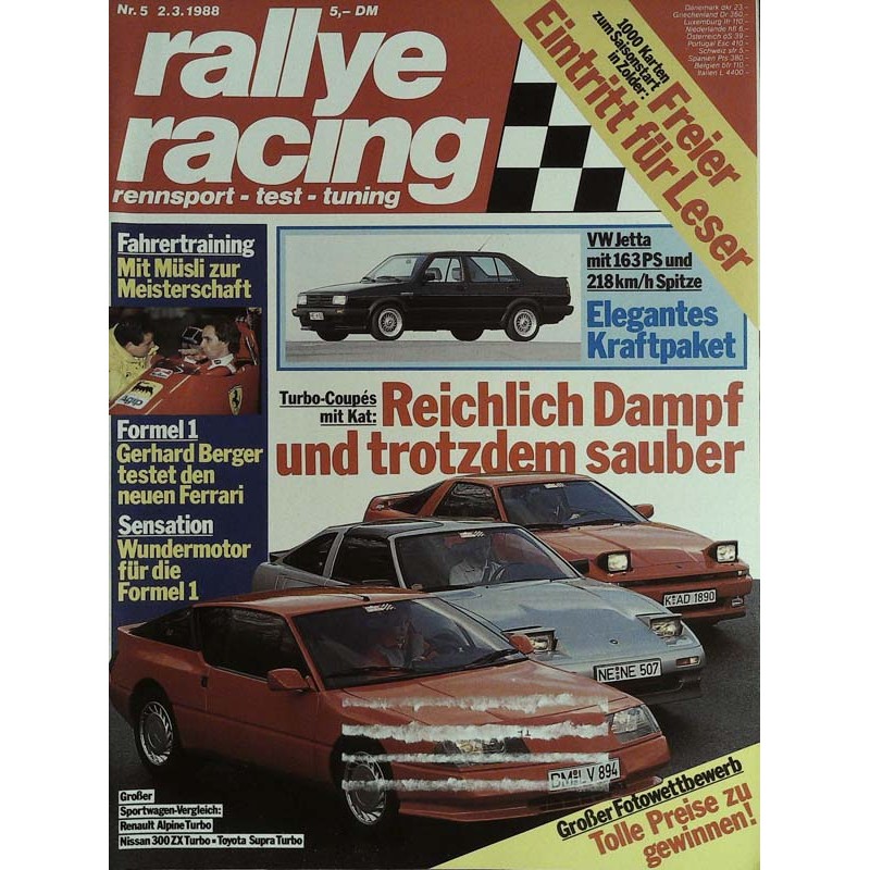 Rallye Racing Magazin 5 / 2 März 1988 - Turbo Coupes mit Kat