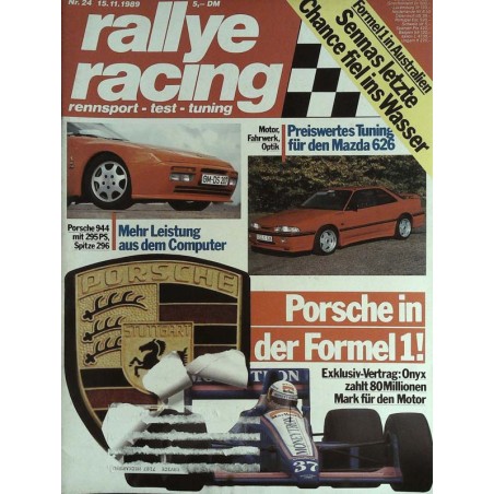 Rallye Racing Magazin 24 / 15 November 1989 - Porsche in der Formel 1!