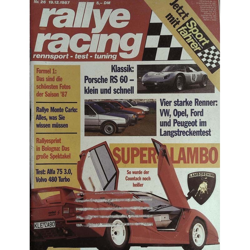 Rallye Racing Magazin 26 / 19 Dezember 1987 - Super Lambo