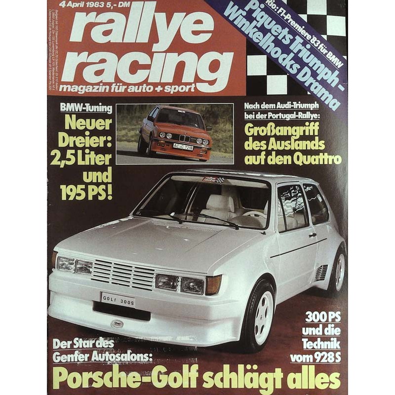 Rallye Racing Magazin 4 / April 1983 - Porsche Golf