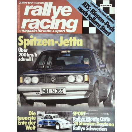 Rallye Racing Magazin 3 / März 1981 - Spitzen Jetta