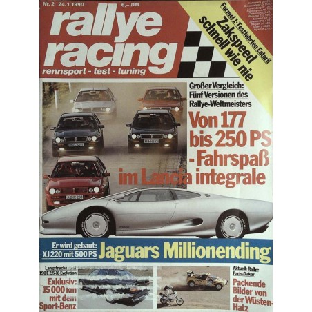 Rallye Racing Magazin 2 / 24 Januar 1990 - Jaguar XJ 220