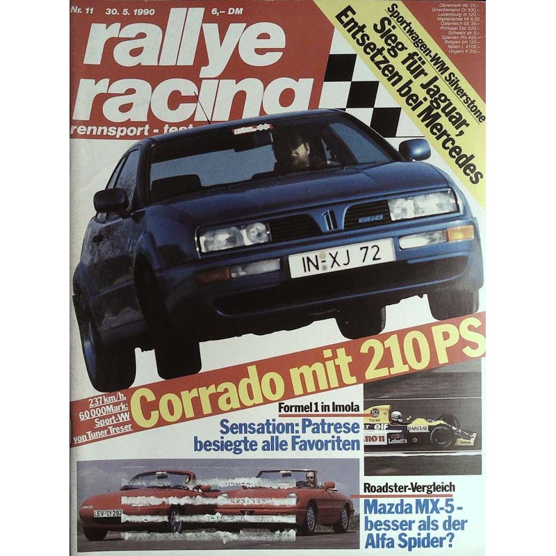 Rallye Racing Magazin 11 / 30 Mai 1990 - VW Corrado mit 210 PS