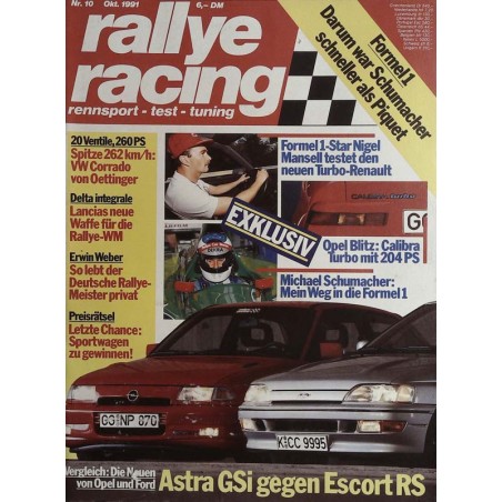 Rallye Racing Magazin 10 / Oktober 1991 - Astra GSi gegen Escort RS